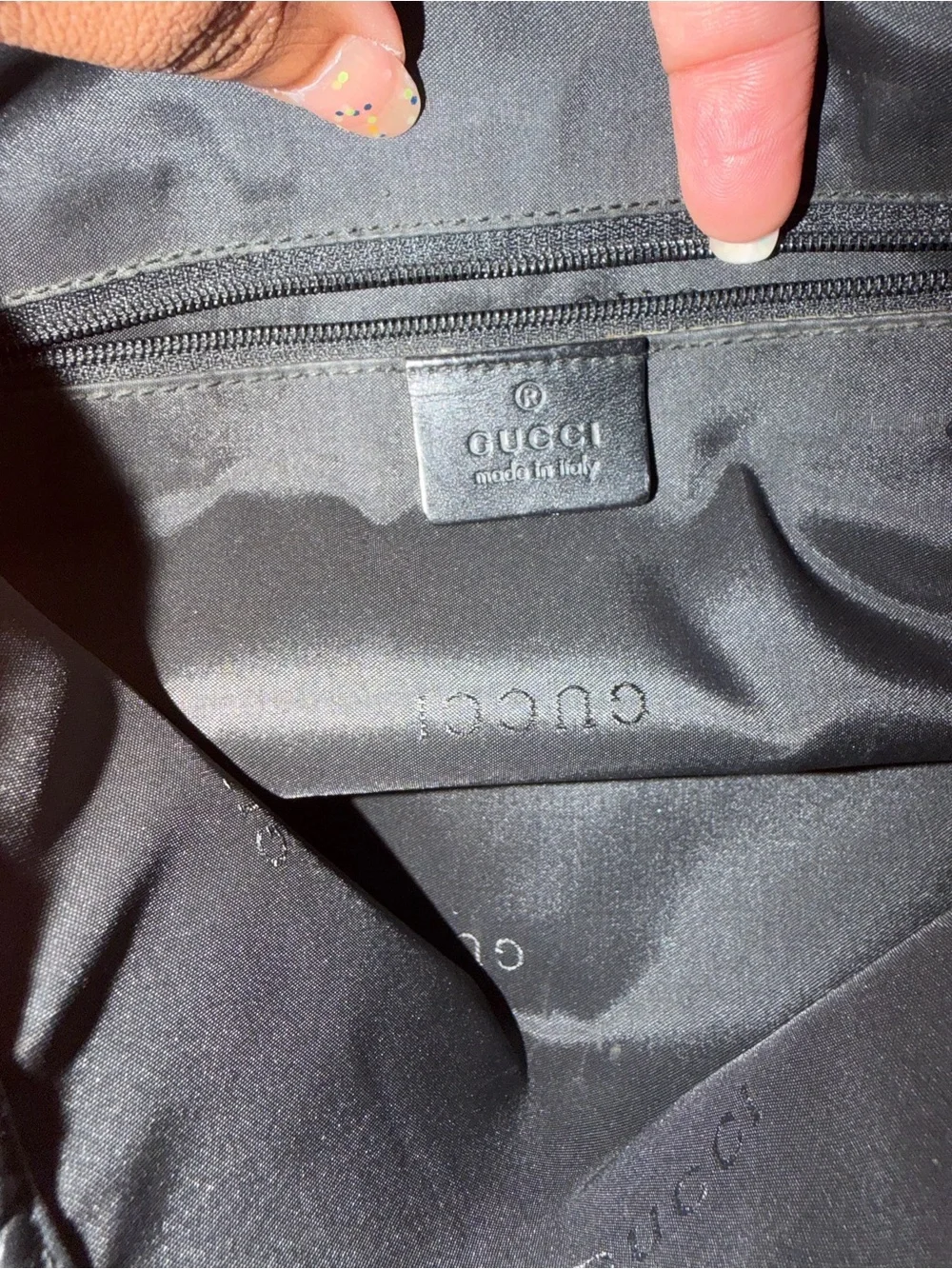 Gucci Jackie Orange and Black Shoulder Bag with Silver Buckle